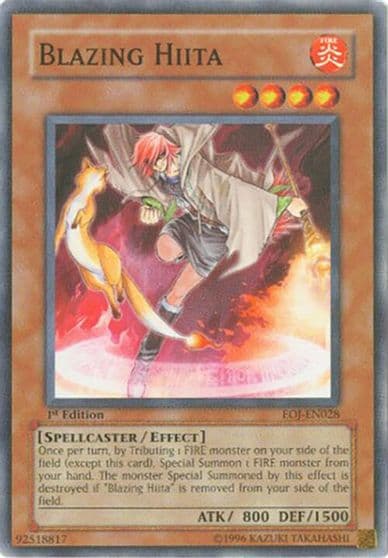 Blazing Hiita Enemy of Justice Yu-Gi-Oh! card