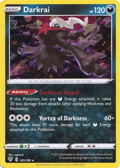 Darkrai (Cosmos Holo) Miscellaneous Cards & Products Pokemon card
