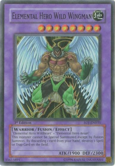 Elemental Hero Wild Wingman Enemy of Justice Yu-Gi-Oh! card