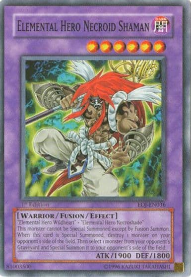 Elemental Hero Necroid Shaman Enemy of Justice Yu-Gi-Oh! card