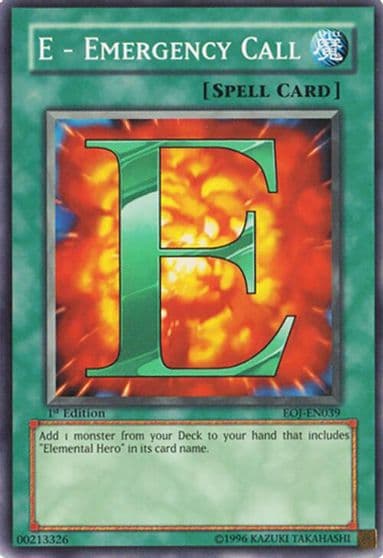 E Emergency Call Enemy of Justice Yu-Gi-Oh! card