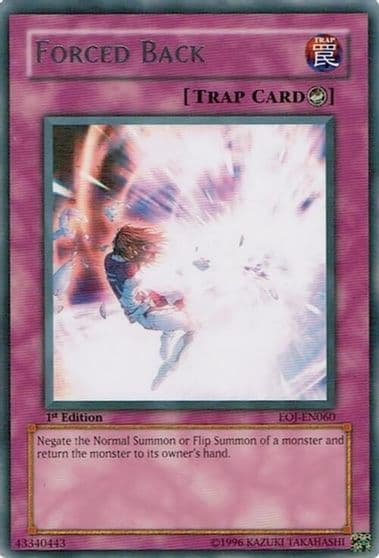 Forced Back Enemy of Justice Yu-Gi-Oh! card