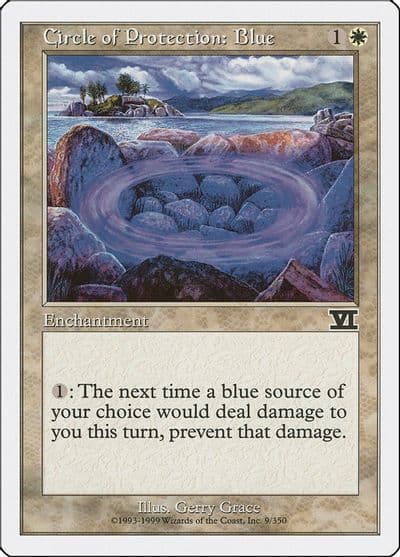 Circle of Protection Blue Classic Sixth Edition Magic card