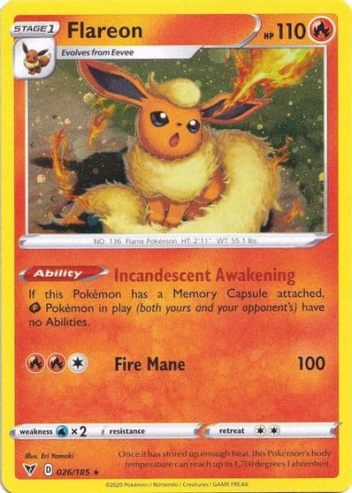 Flareon (Cosmos Holo) Miscellaneous Cards & Products Pokemon card