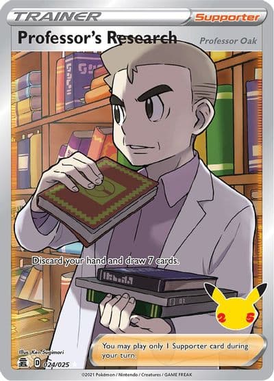 Professor's Research (Full Art) Celebrations Pokemon card