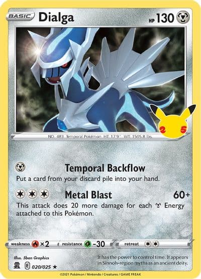 Dialga Celebrations Pokemon card