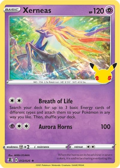 Xerneas Celebrations Pokemon card