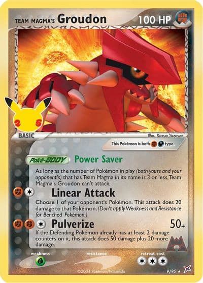 Team Magma's Groudon Celebrations: Classic Collection Pokemon card