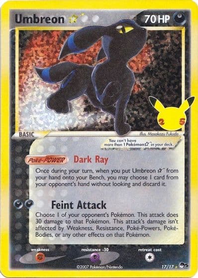 Umbreon Star Celebrations: Classic Collection Pokemon card