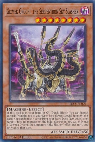 Gizmek Orochi the Serpentron Sky Slasher Structure Deck: Cyber Strike Yu-Gi-Oh! card