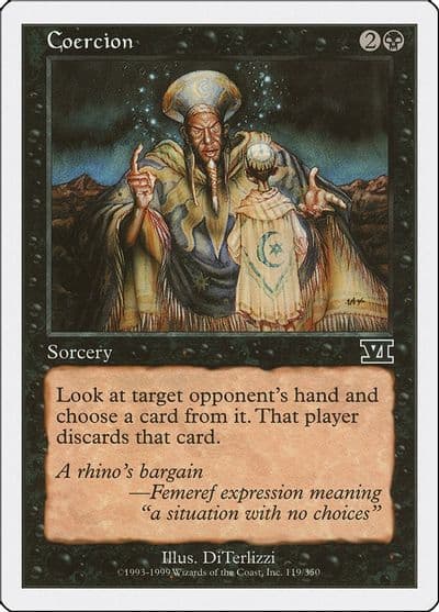 Coercion Classic Sixth Edition Magic card
