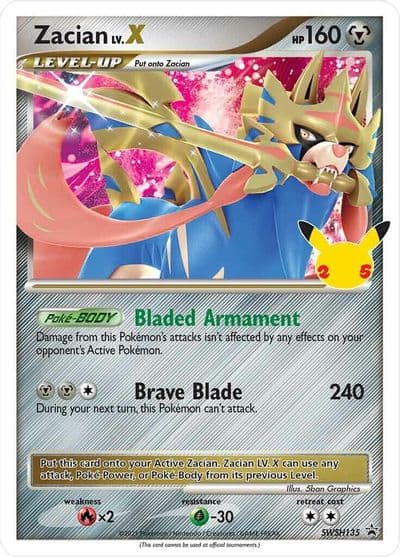 Zacian LV. X - SWSH135 SWSH: Sword & Shield Promo Cards Pokemon card