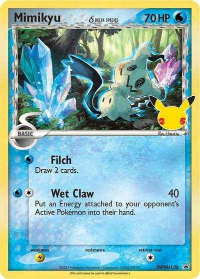 Mimikyu (Delta Species) - SWSH136 SWSH: Sword & Shield Promo Cards Pokemon card