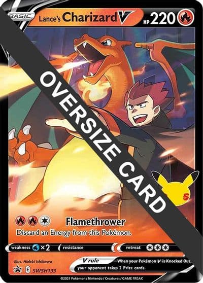 Lance's Charizard V - SWSH133 Jumbo Cards Pokemon card