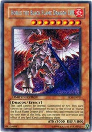 Horus The Black Flame Dragon LV8 Elemental Energy Yu-Gi-Oh! card