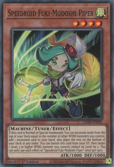 Speedroid Fuki Modoshi Piper Legendary Duelists: Synchro Storm Yu-Gi-Oh! card