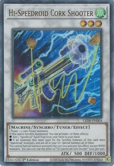 Hi Speedroid Cork Shooter Legendary Duelists: Synchro Storm Yu-Gi-Oh! card