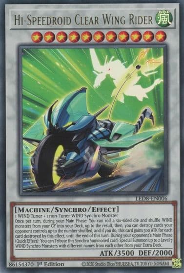 Hi Speedroid Clear Wing Rider Legendary Duelists: Synchro Storm Yu-Gi-Oh! card