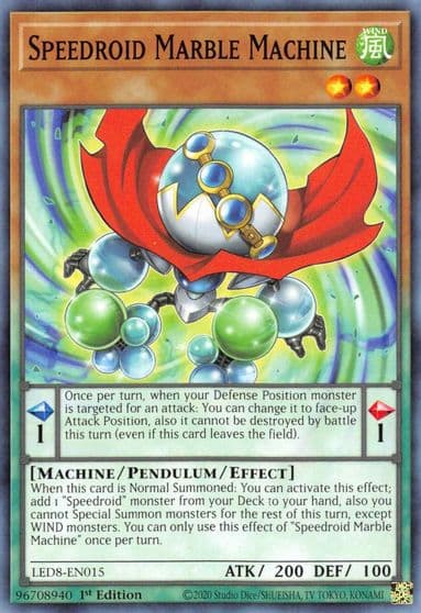 Speedroid Marble Machine Legendary Duelists: Synchro Storm Yu-Gi-Oh! card