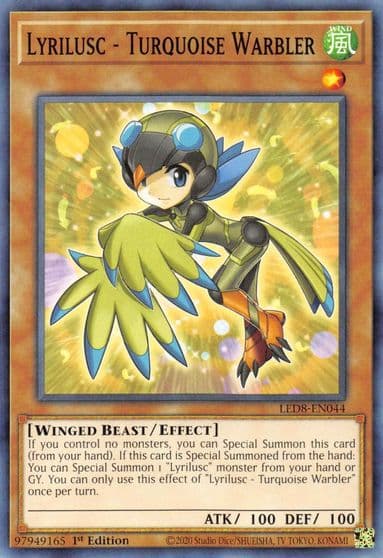 Lyrilusc Turquoise Warbler Legendary Duelists: Synchro Storm Yu-Gi-Oh! card