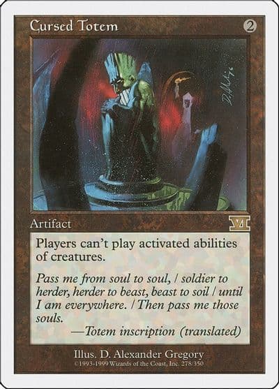 Cursed Totem Classic Sixth Edition Magic card