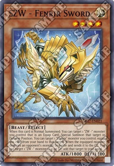 SZW Fenrir Sword OTS Tournament Pack 17 Yu-Gi-Oh! card
