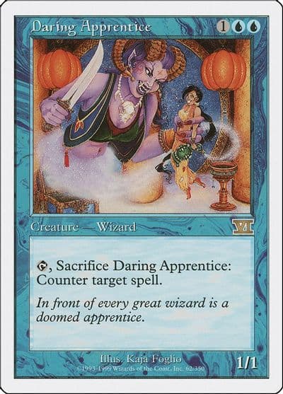 Daring Apprentice Classic Sixth Edition Magic card