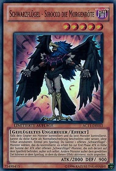 Blackwing Sirocco the Dawn German Schwarzflugel Sirocco die Morgenrote Advent Calendar 2011 (Adventskalender) Yu-Gi-Oh! card