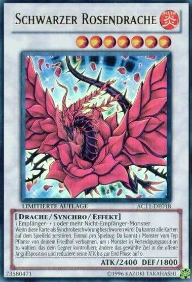 Black Rose Dragon German Schwarzer Rosendrache Advent Calendar 2011 (Adventskalender) Yu-Gi-Oh! card