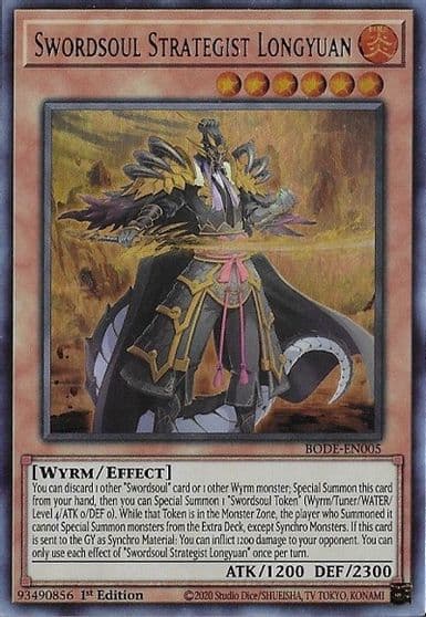 Swordsoul Strategist Longyuan Burst of Destiny Yu-Gi-Oh! card