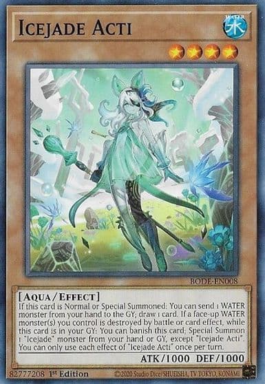 Icejade Acti Burst of Destiny Yu-Gi-Oh! card
