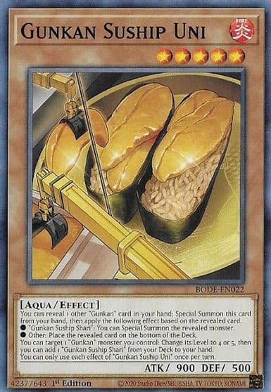 Gunkan Suship Uni Burst of Destiny Yu-Gi-Oh! card