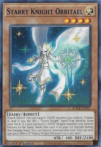 Starry Knight Orbitael Burst of Destiny Yu-Gi-Oh! card