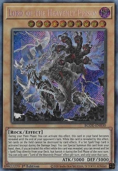 Lord of the Heavenly Prison Burst of Destiny Yu-Gi-Oh! card
