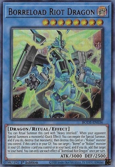 Borreload Riot Dragon Burst of Destiny Yu-Gi-Oh! card