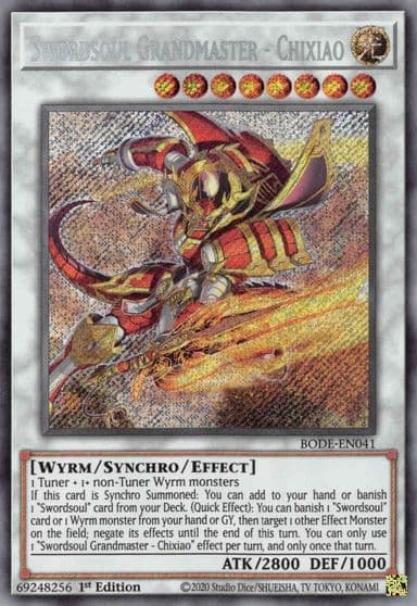 Swordsoul Grandmaster Chixiao Burst of Destiny Yu-Gi-Oh! card