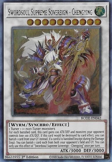 Swordsoul Supreme Sovereign Chengying Burst of Destiny Yu-Gi-Oh! card