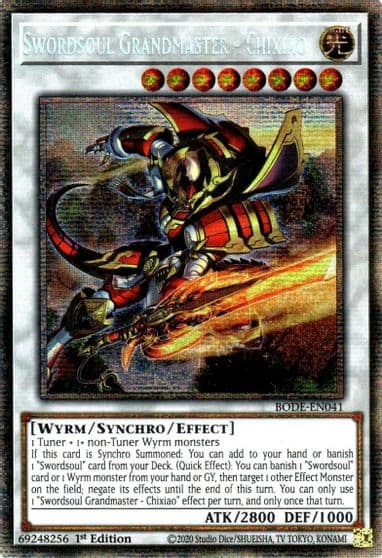 Swordsoul Grandmaster Chixiao Starlight Rare Burst of Destiny Yu-Gi-Oh! card
