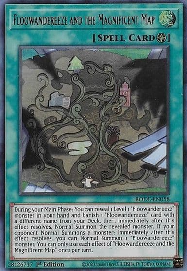 Floowandereeze and the Magnificent Map Burst of Destiny Yu-Gi-Oh! card