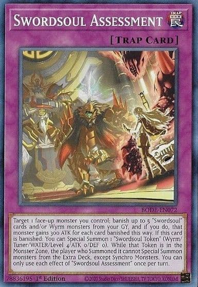 Swordsoul Assessment Burst of Destiny Yu-Gi-Oh! card