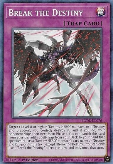 Break the Destiny Burst of Destiny Yu-Gi-Oh! card