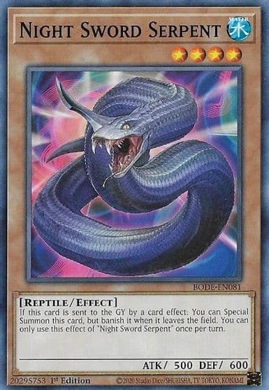 Night Sword Serpent Burst of Destiny Yu-Gi-Oh! card