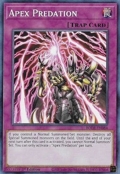 Apex Predation Burst of Destiny Yu-Gi-Oh! card