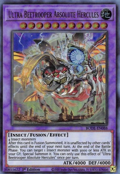 Ultra Beetrooper Absolute Hercules Burst of Destiny Yu-Gi-Oh! card