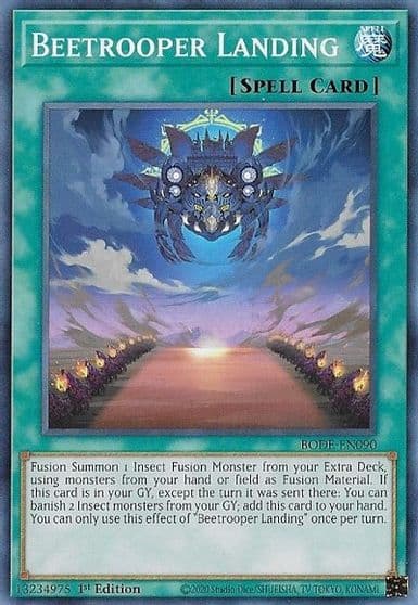 Beetrooper Landing Burst of Destiny Yu-Gi-Oh! card