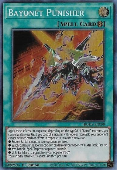 Bayonet Punisher Burst of Destiny Yu-Gi-Oh! card