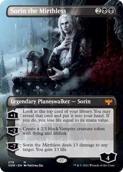 Sorin the Mirthless Borderless Innistrad: Crimson Vow Magic card