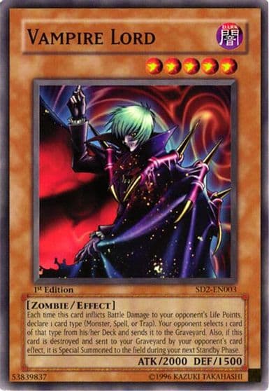 Vampire Lord Structure Deck: Zombie Madness Yu-Gi-Oh! card