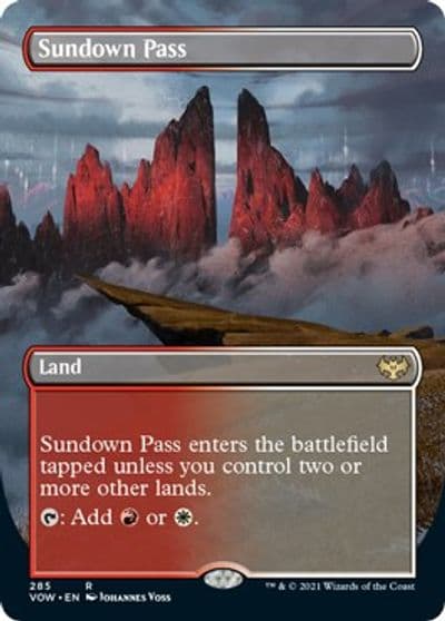 Sundown Pass Borderless Innistrad: Crimson Vow Magic card