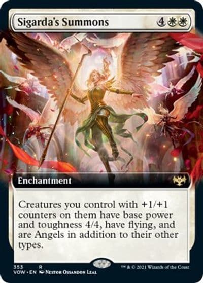 Sigardas Summons Extended Art Innistrad: Crimson Vow Magic card